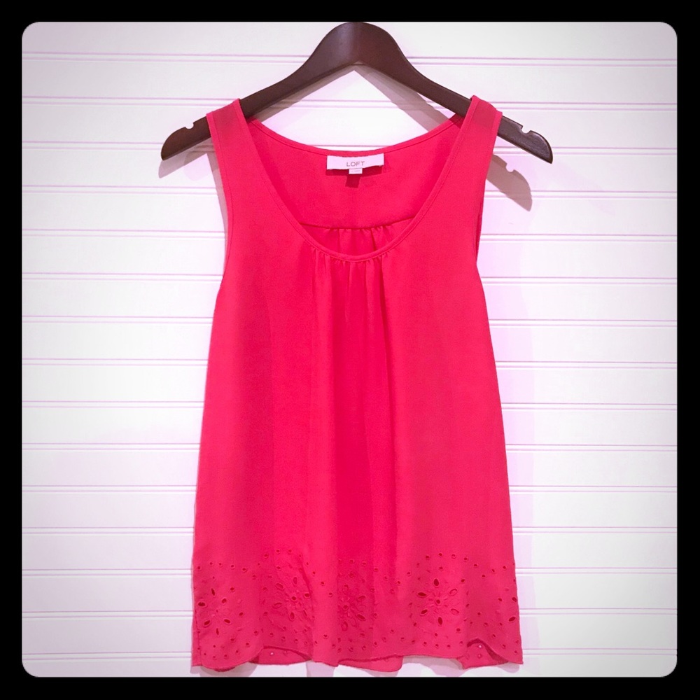 Coral Sleeveless Blouse